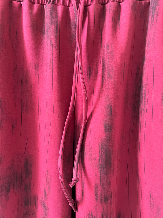 Wide-Leg Athletic Knit Pants