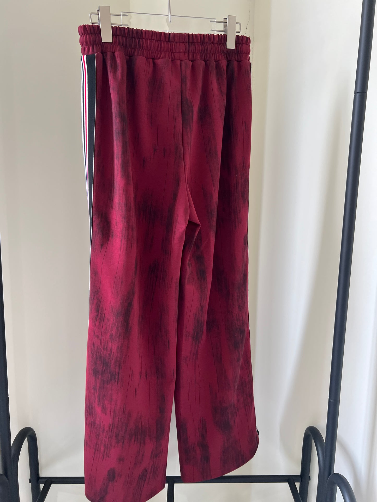 Wide-Leg Athletic Knit Pants