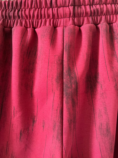 Wide-Leg Athletic Knit Pants