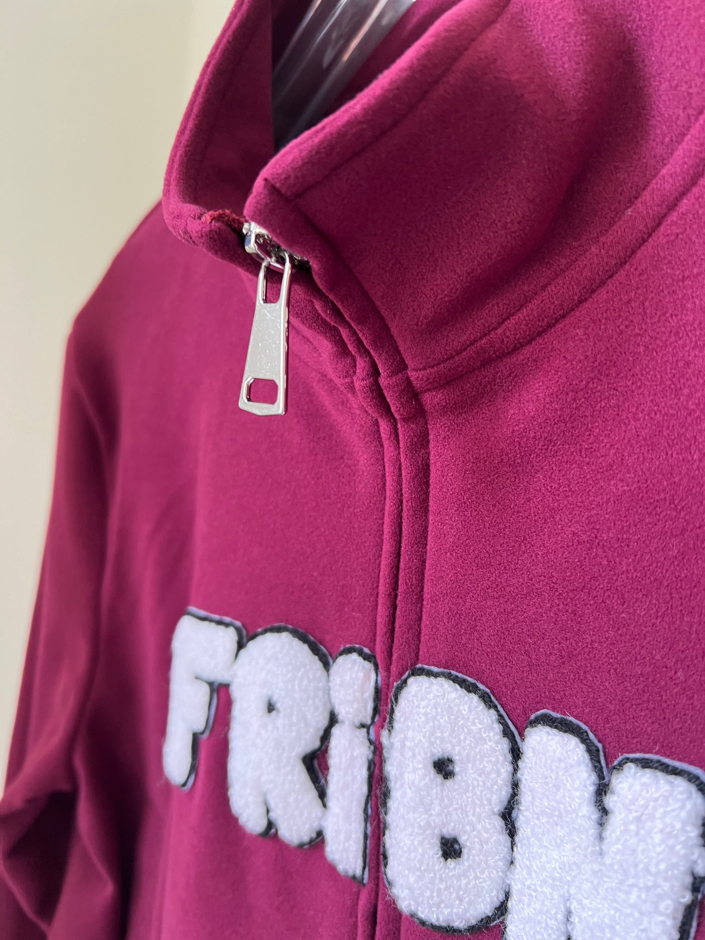 Applique Zip-up Sweatshirt