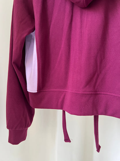 Color-Blocked Hooded Zip-Up Sweatshirt