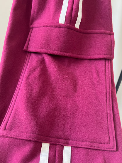 Women Casual Color Block Striped Drawstring Waist Cargo Long Pants