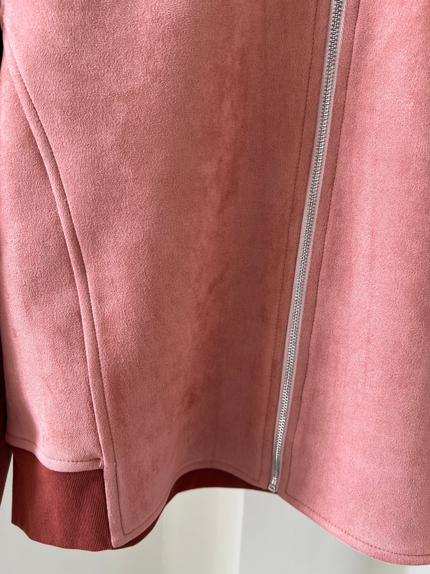 Suede Contrast-Color Top