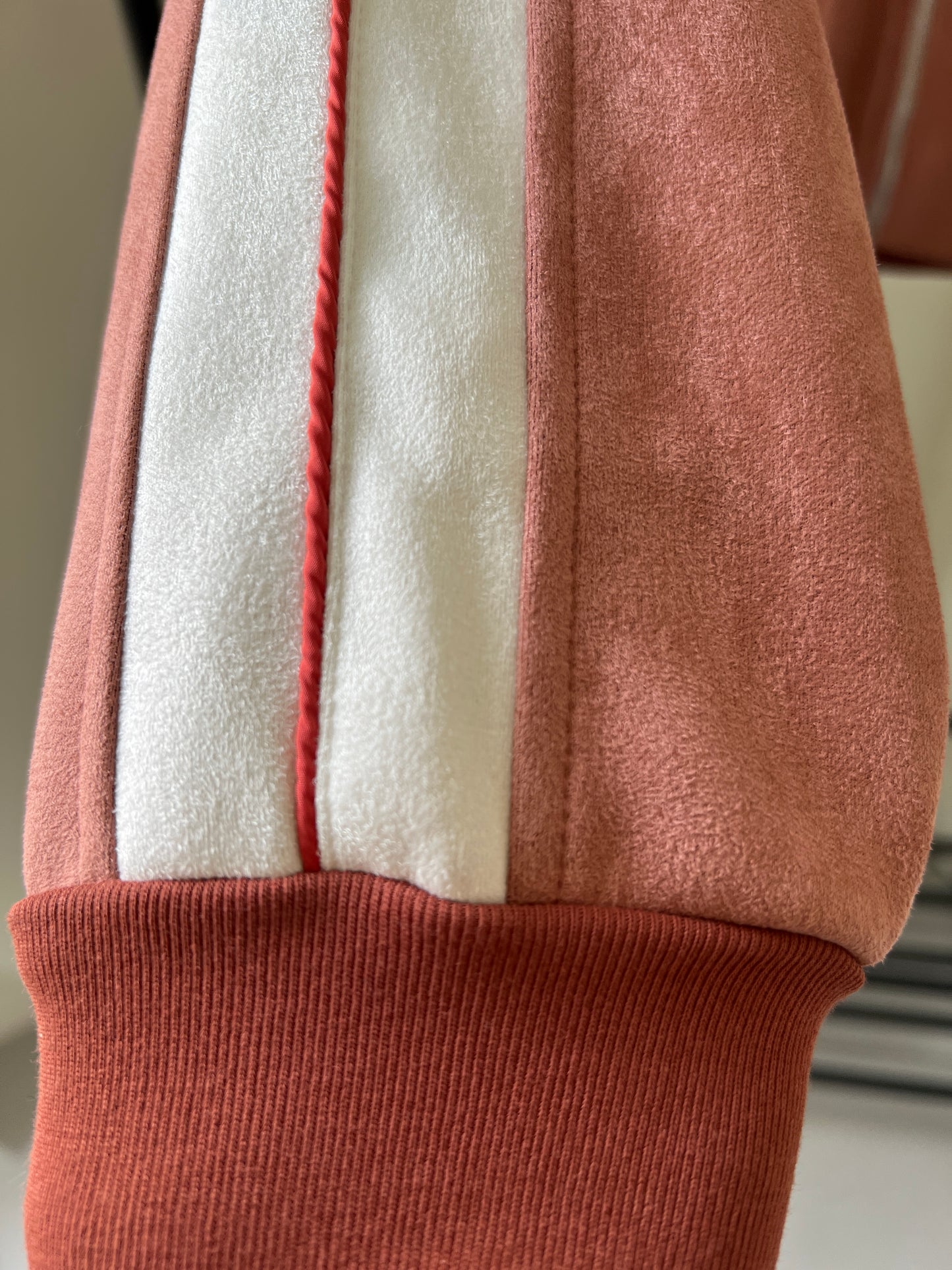 Suede Contrast-Color Top