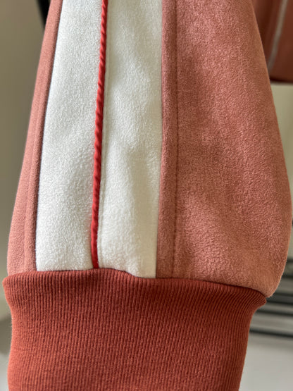 Suede Contrast-Color Top