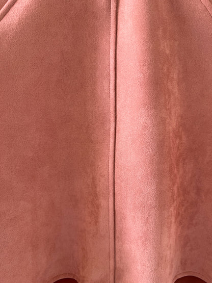 Suede Contrast-Color Top