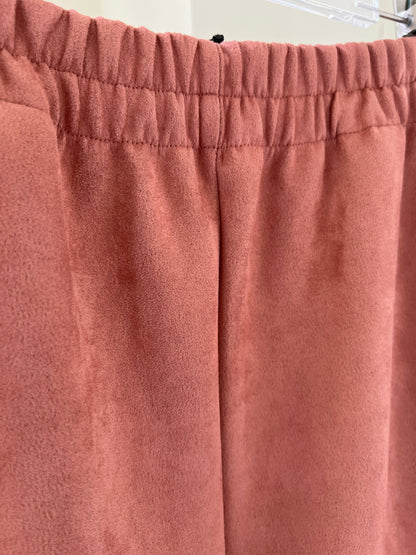 Suede Piped Long Pants