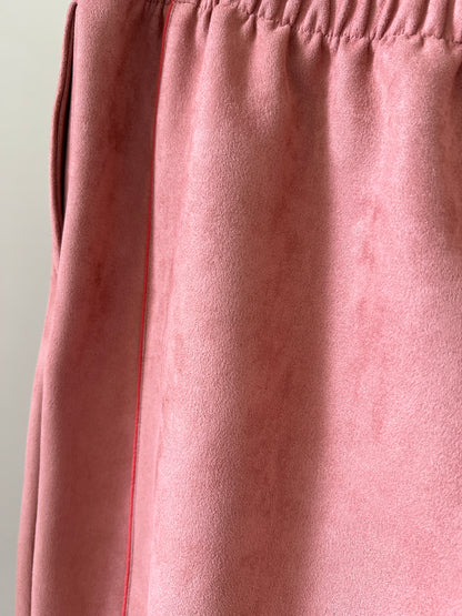 Suede Piped Long Pants