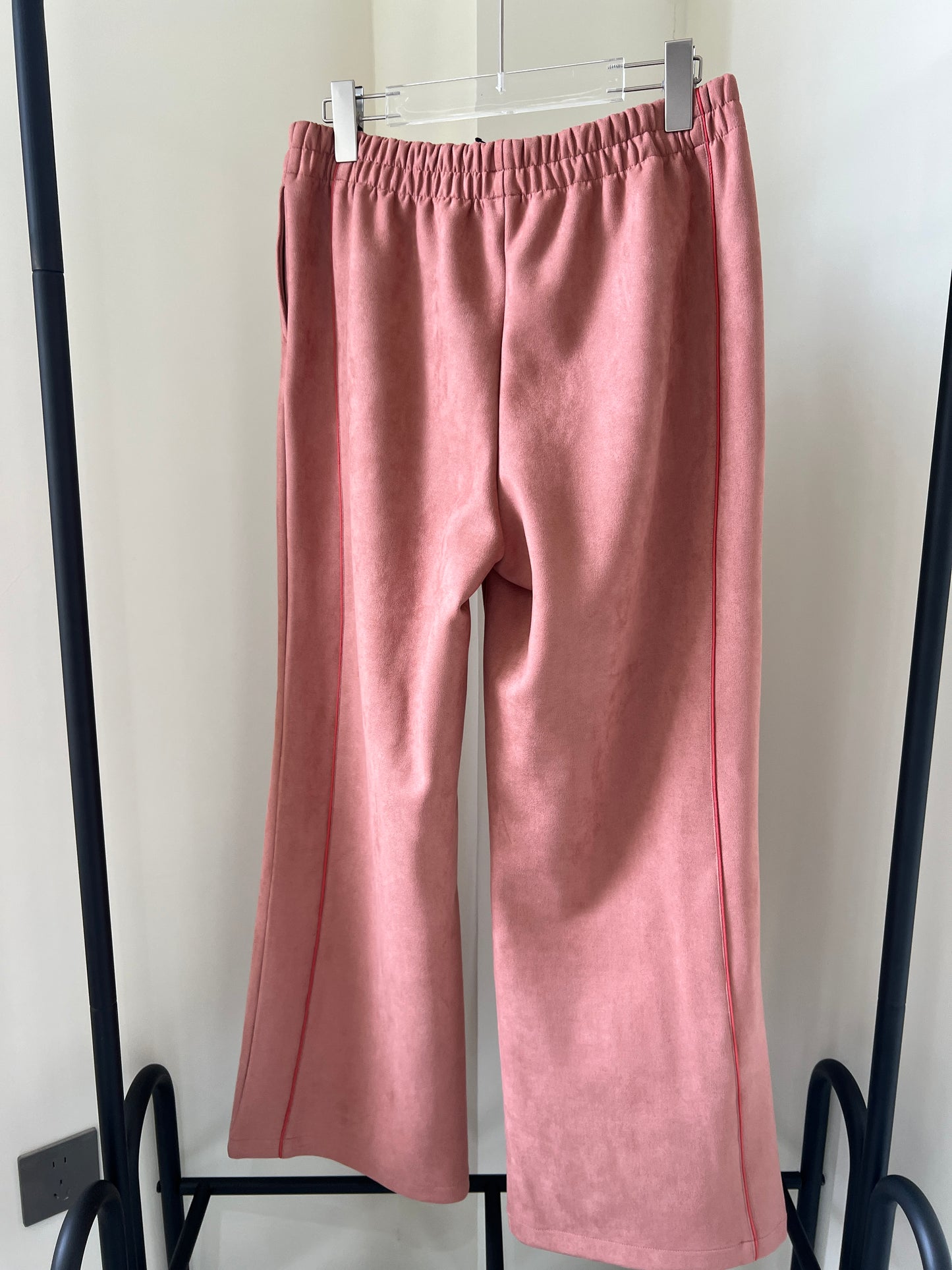 Suede Piped Long Pants