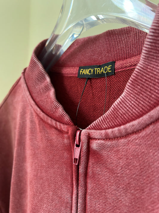 Washed Lace Paneled Sport Jacket