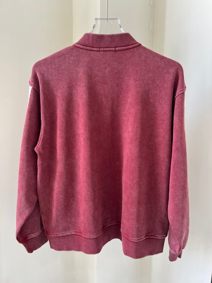 Washed Lace Paneled Sport Jacket