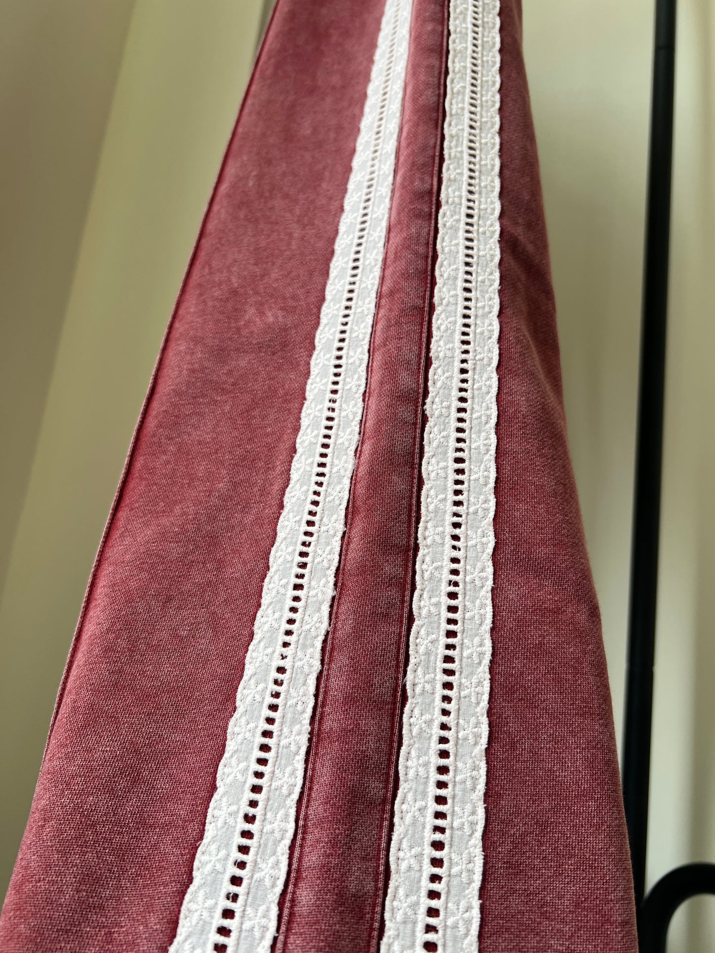 Washed Lace Paneled Sport Pants