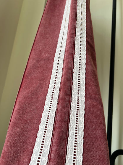 Washed Lace Paneled Sport Pants