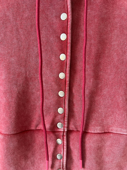 Hooded Snap & Zip Cardigan