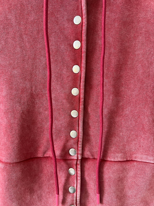 Hooded Snap & Zip Cardigan